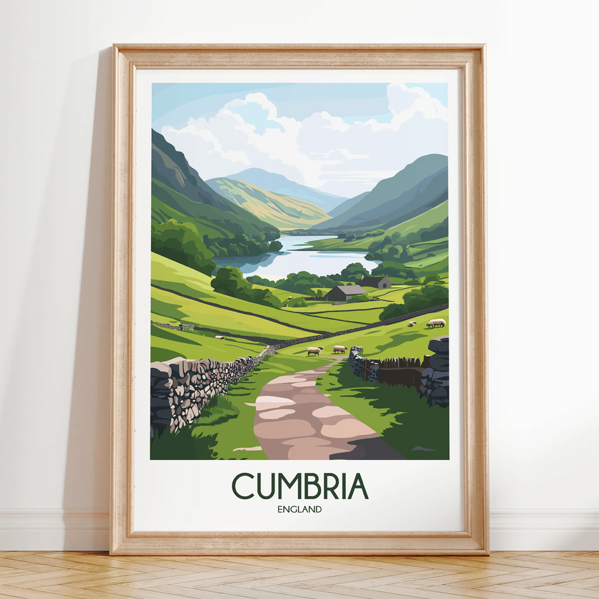 Cumbria Souvenir Poster Print