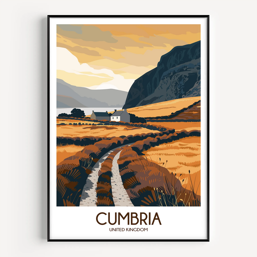 Cumbria Vintage Style Print