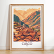 Cusco Retro Travel Illustration