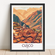 Cusco Vintage Style Print
