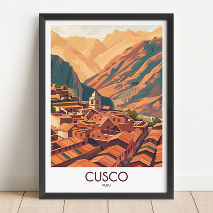 Cusco Vintage Style Print