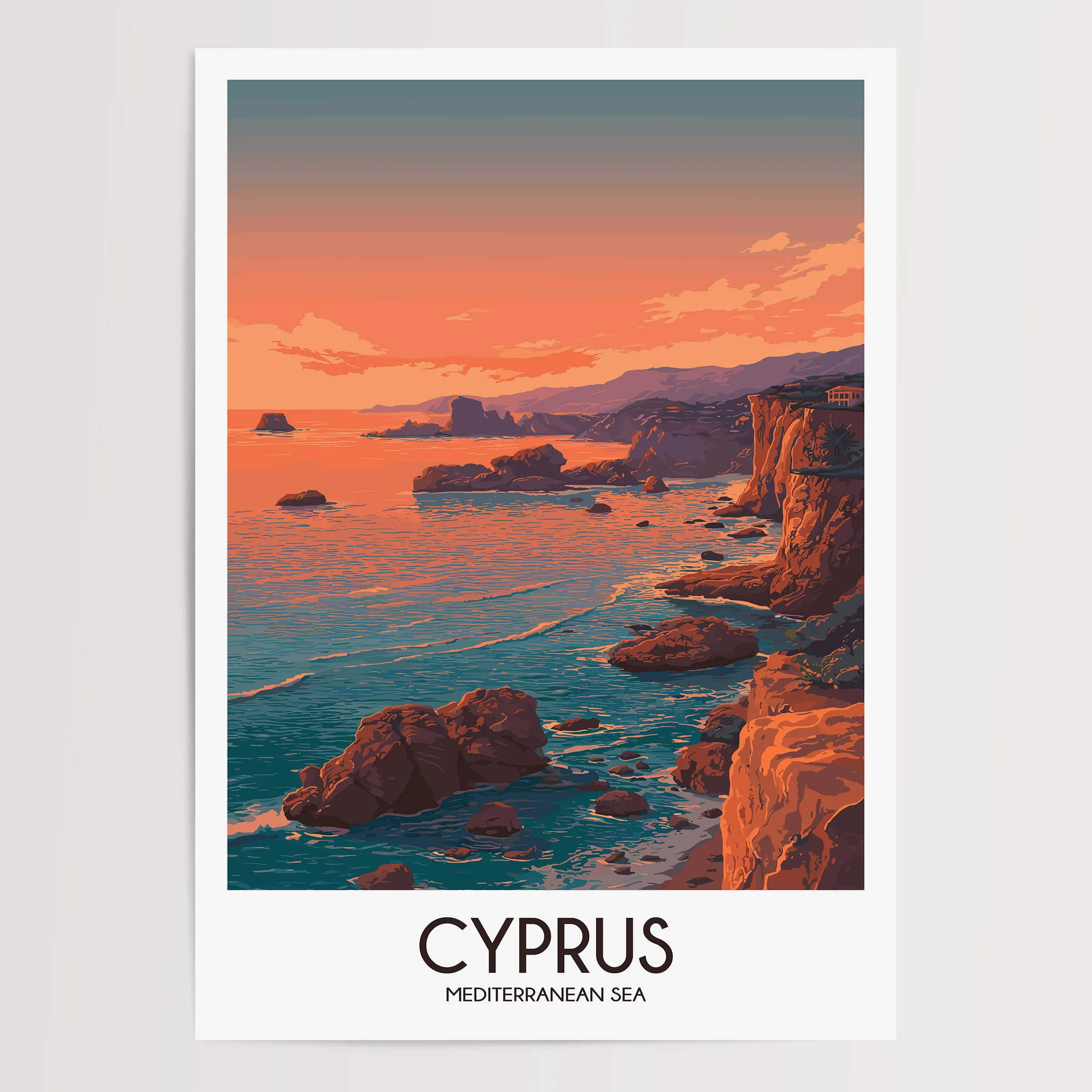 Cyprus Destination Art Gift