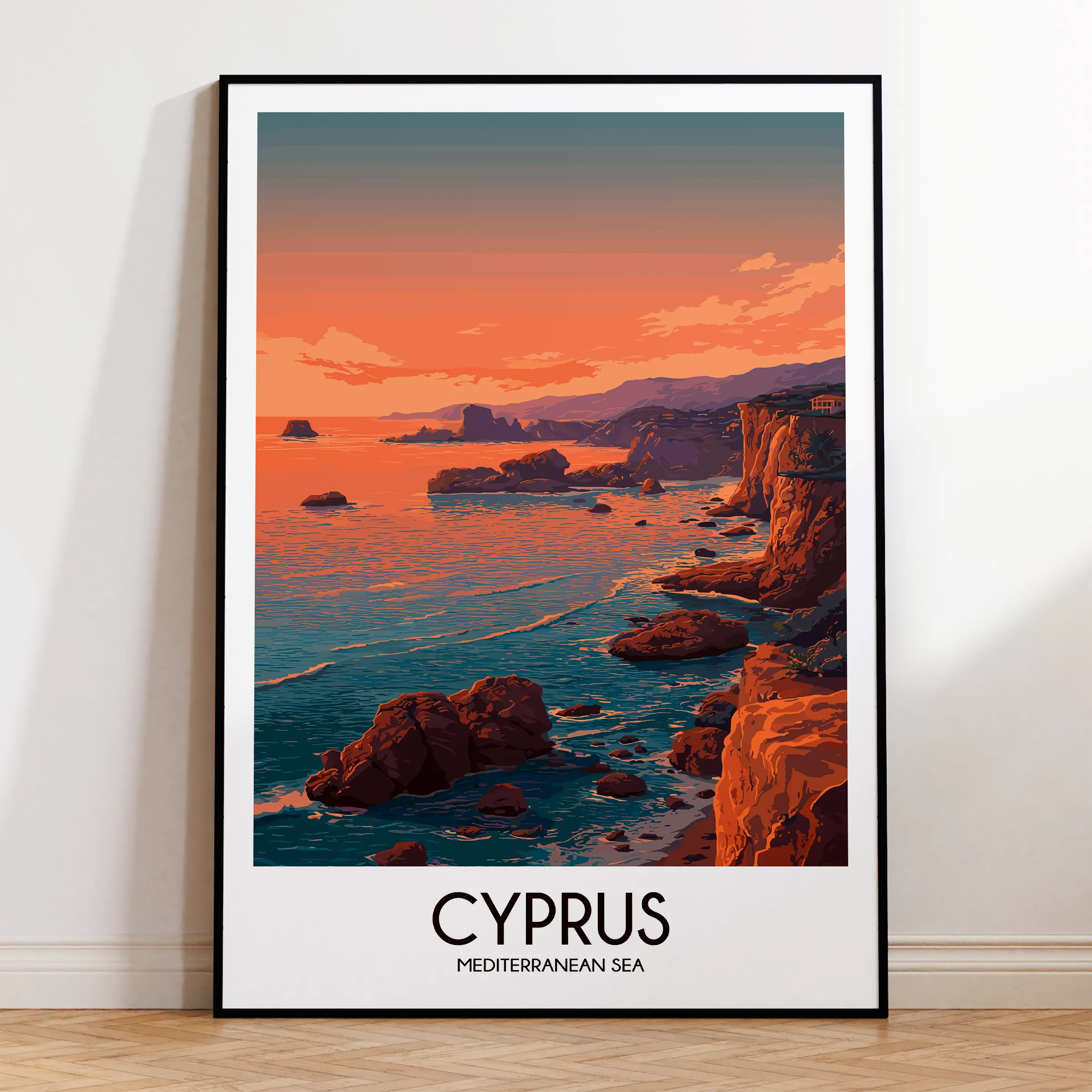 Cyprus Retro Travel Illustration