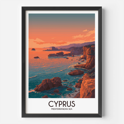 Cyprus Vintage Style Print
