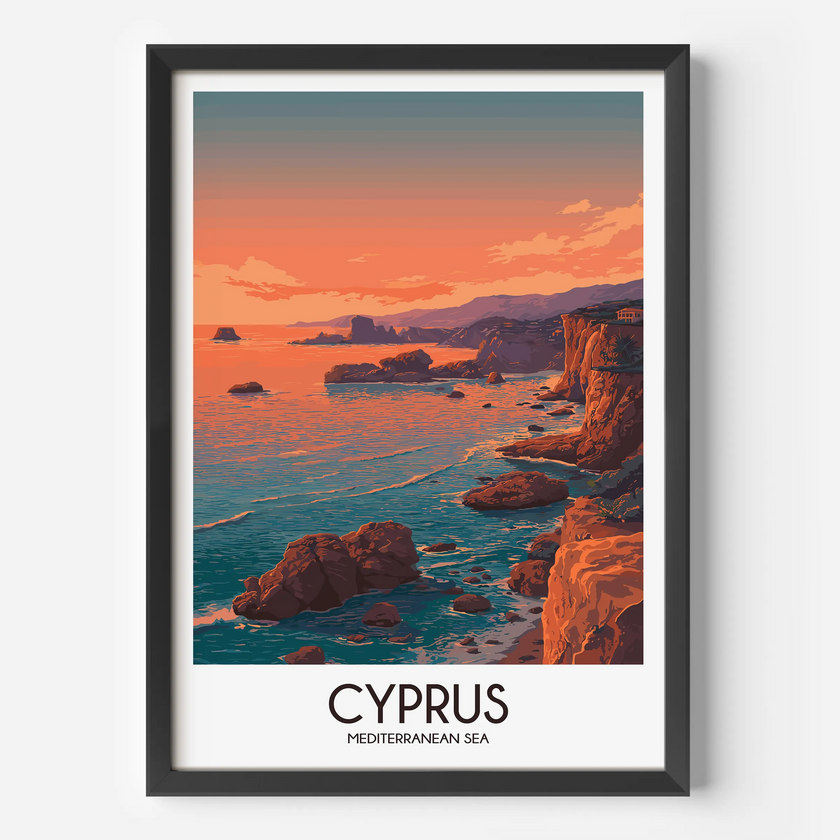 Cyprus Vintage Style Print