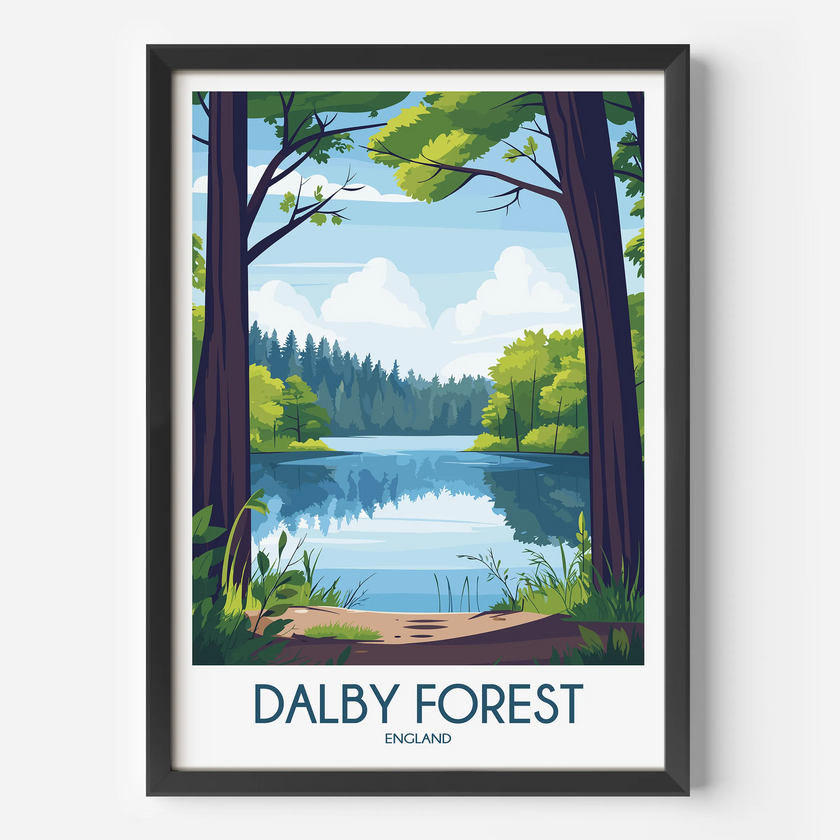 Dalby Forest Modern Travel Poster
