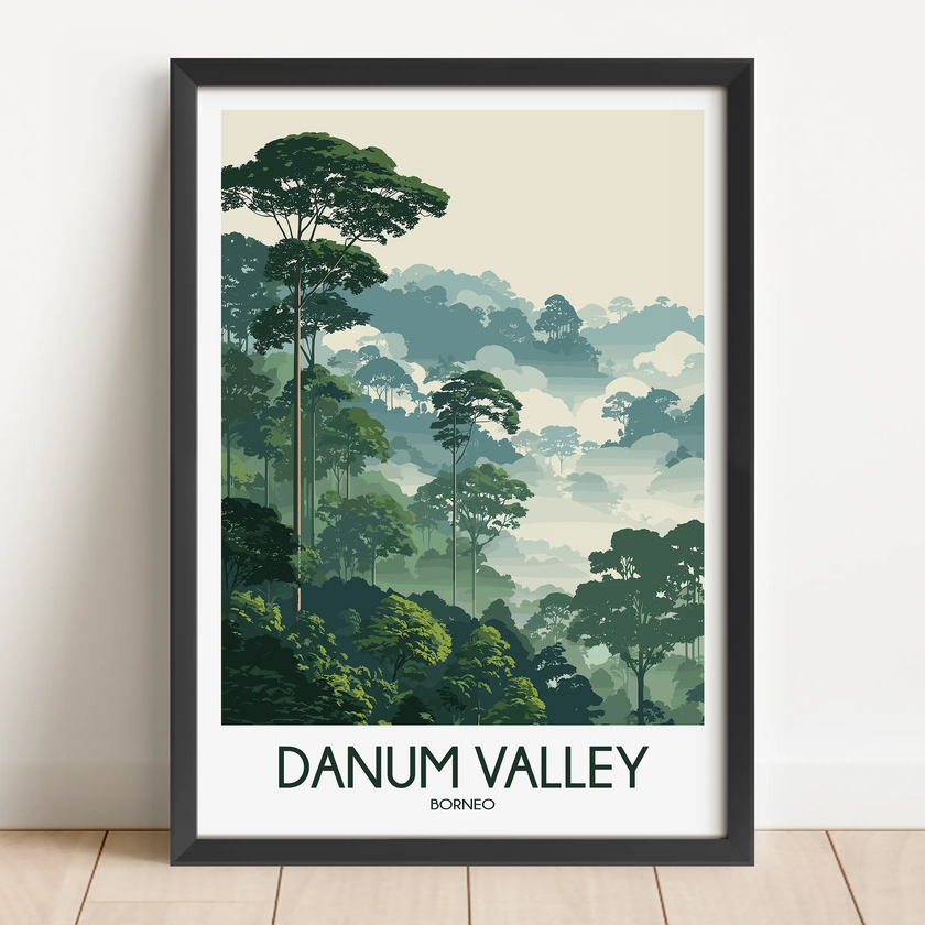 Danum Valley Modern Travel Poster