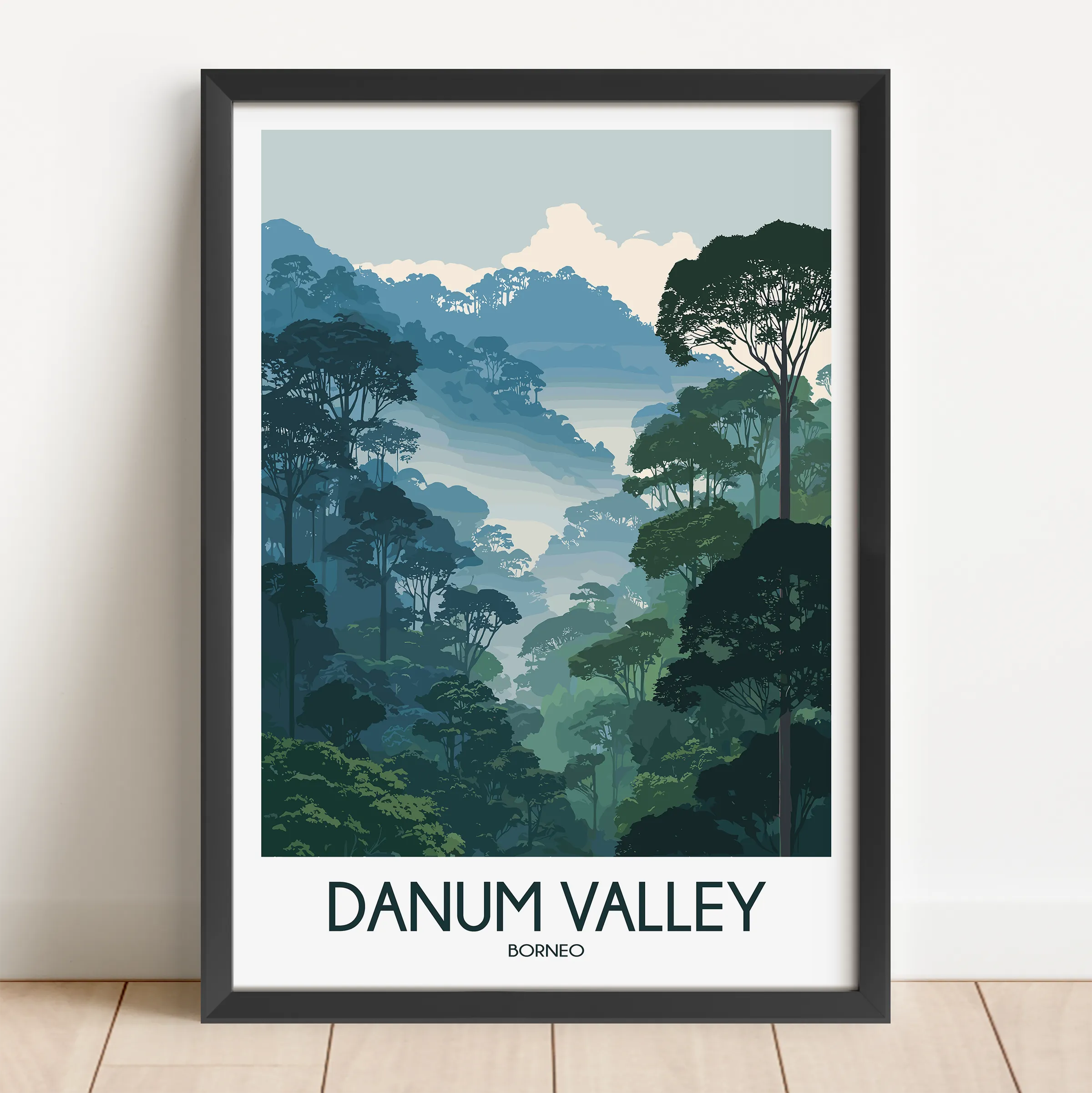 Danum Valley Modern Travel Poster