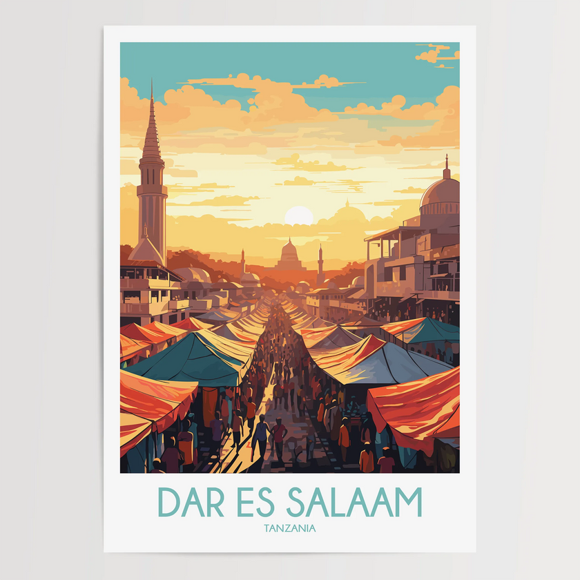 Dar Es Salaam Destination Art Gift