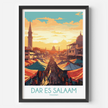 Dar Es Salaam Modern Travel Poster