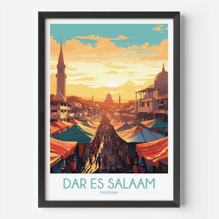 Dar Es Salaam Modern Travel Poster