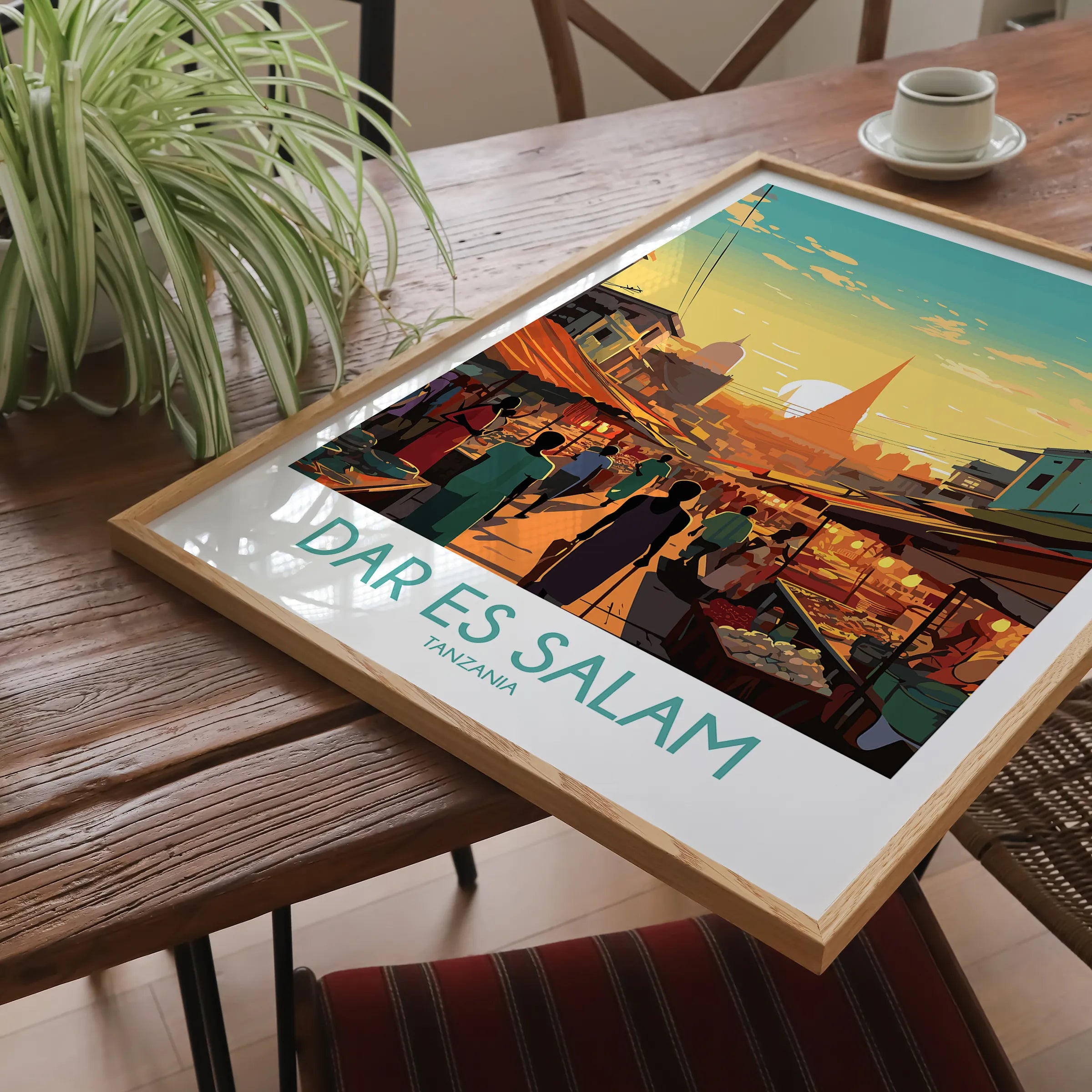 Dar Es Salam Retro Travel Illustration