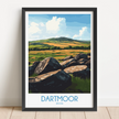 Dartmoor Modern Travel Poster