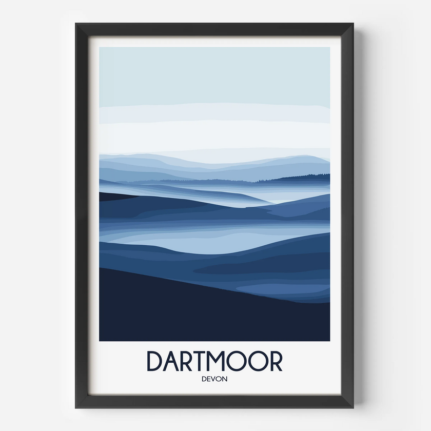 Dartmoor Retro Travel Illustration