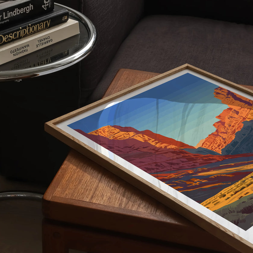Death Valley Retro Travel Illustration