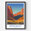 Death Valley Retro Travel Illustration