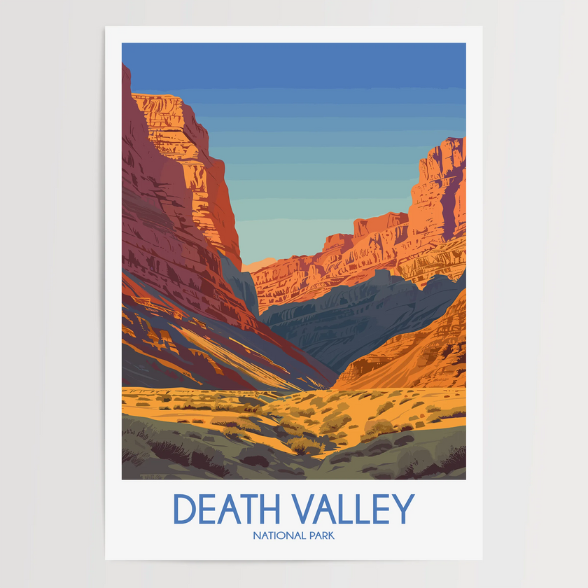 Death Valley Vintage Style Print