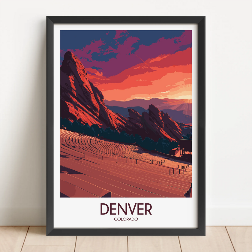 Denver Vintage Style Print