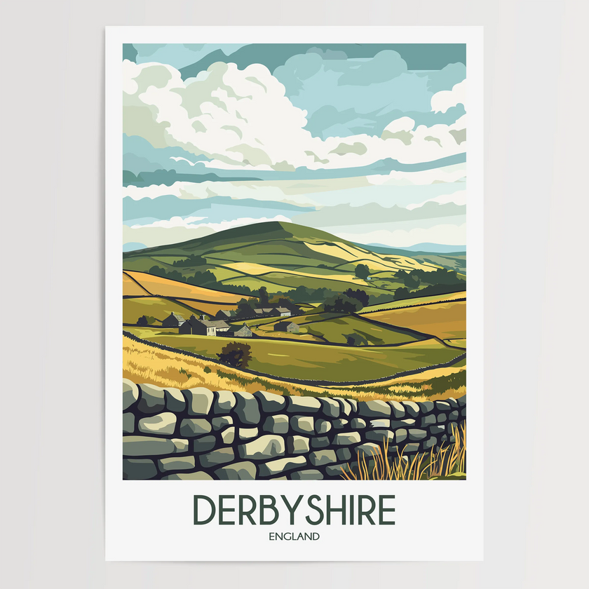 Derbyshire Minimalist Wall Art