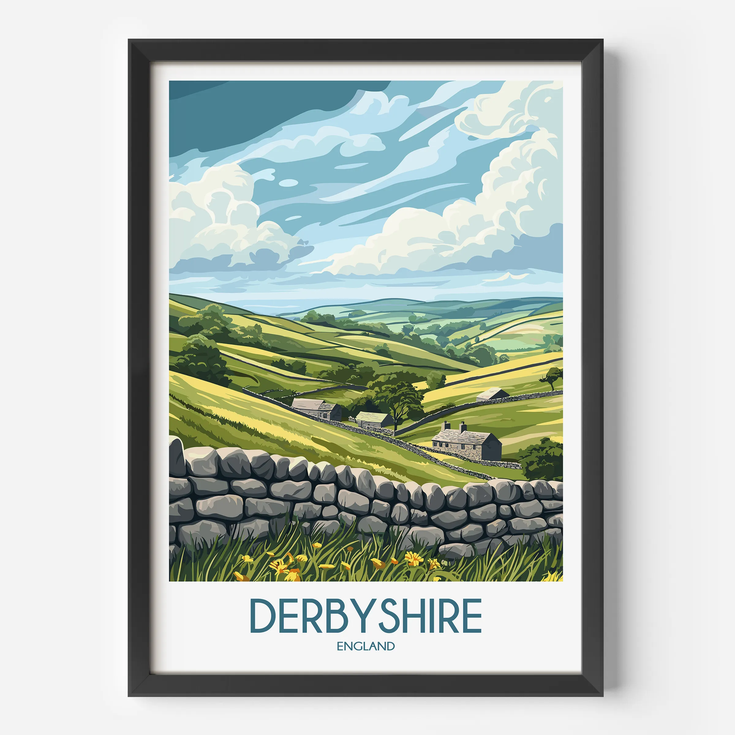 Derbyshire Minimalist Wall Art