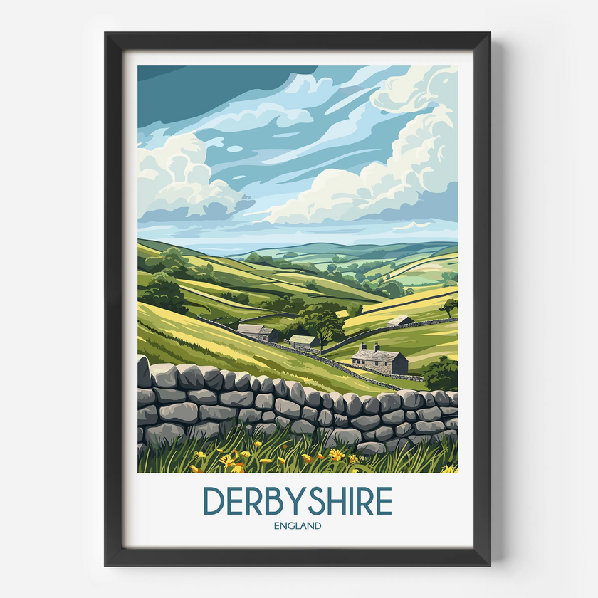 Derbyshire Minimalist Wall Art
