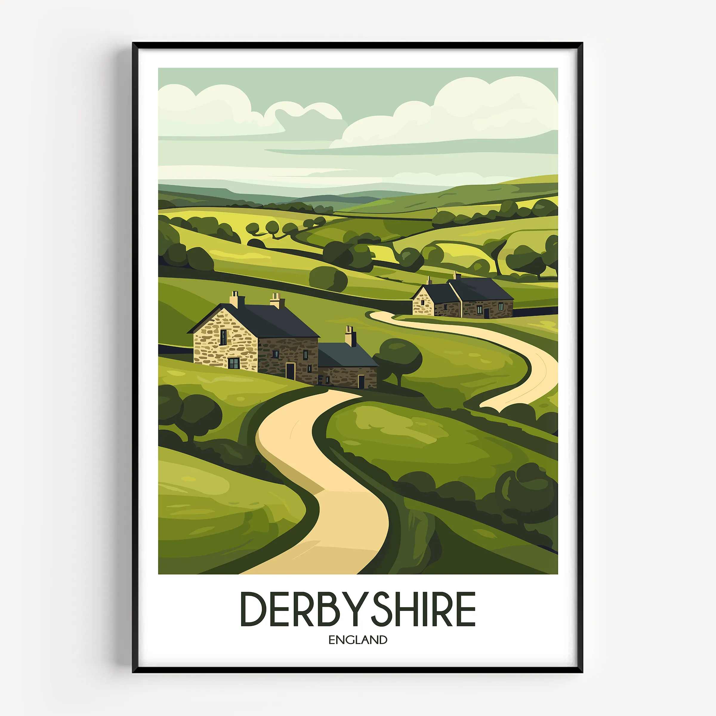 Derbyshire Minimalist Wall Art