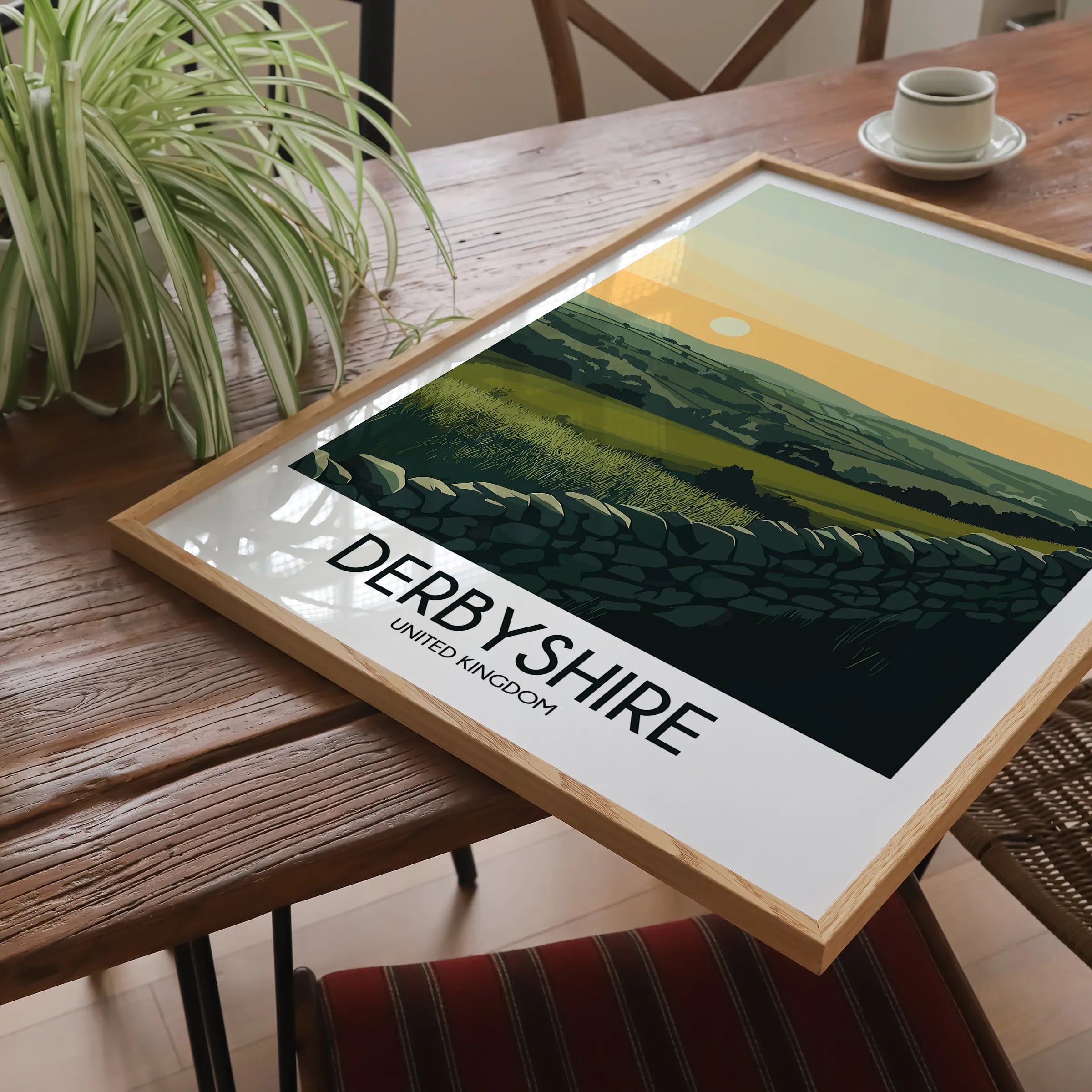 Derbyshire Modern Travel Poster