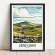Derbyshire Modern Travel Poster