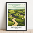Derbyshire Modern Travel Poster