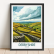 Derbyshire Modern Travel Poster