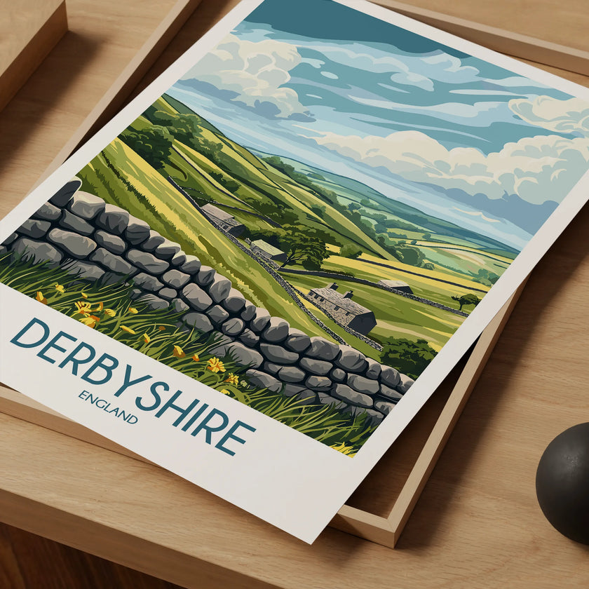 Derbyshire Souvenir Poster Print