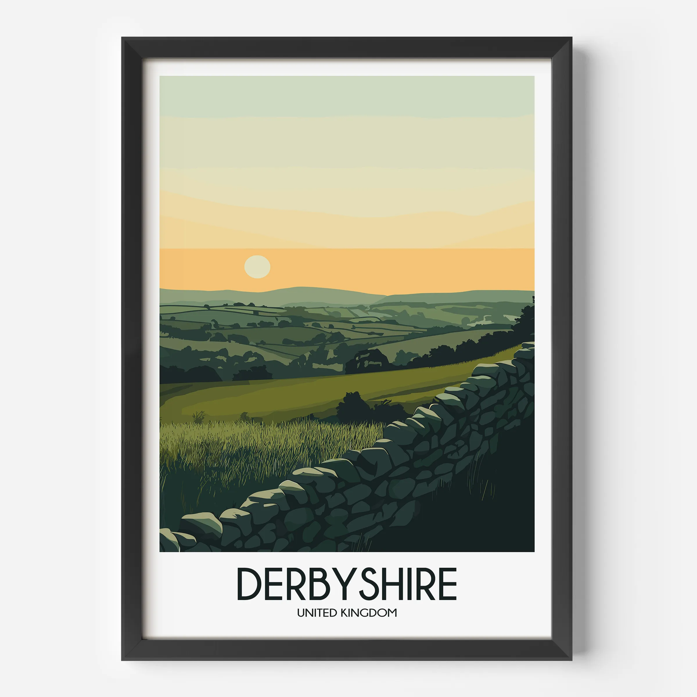 Derbyshire Souvenir Poster Print