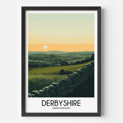 Derbyshire Souvenir Poster Print