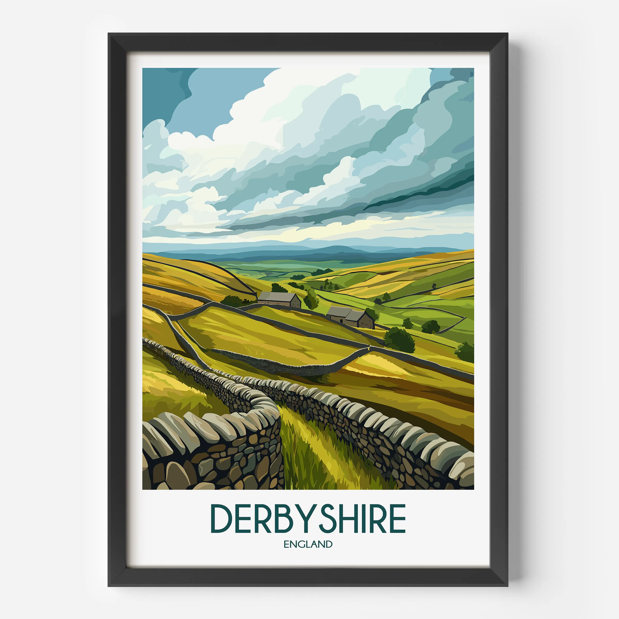 Derbyshire Souvenir Poster Print