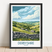 Derbyshire Vintage Style Print