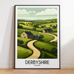 Derbyshire Vintage Style Print