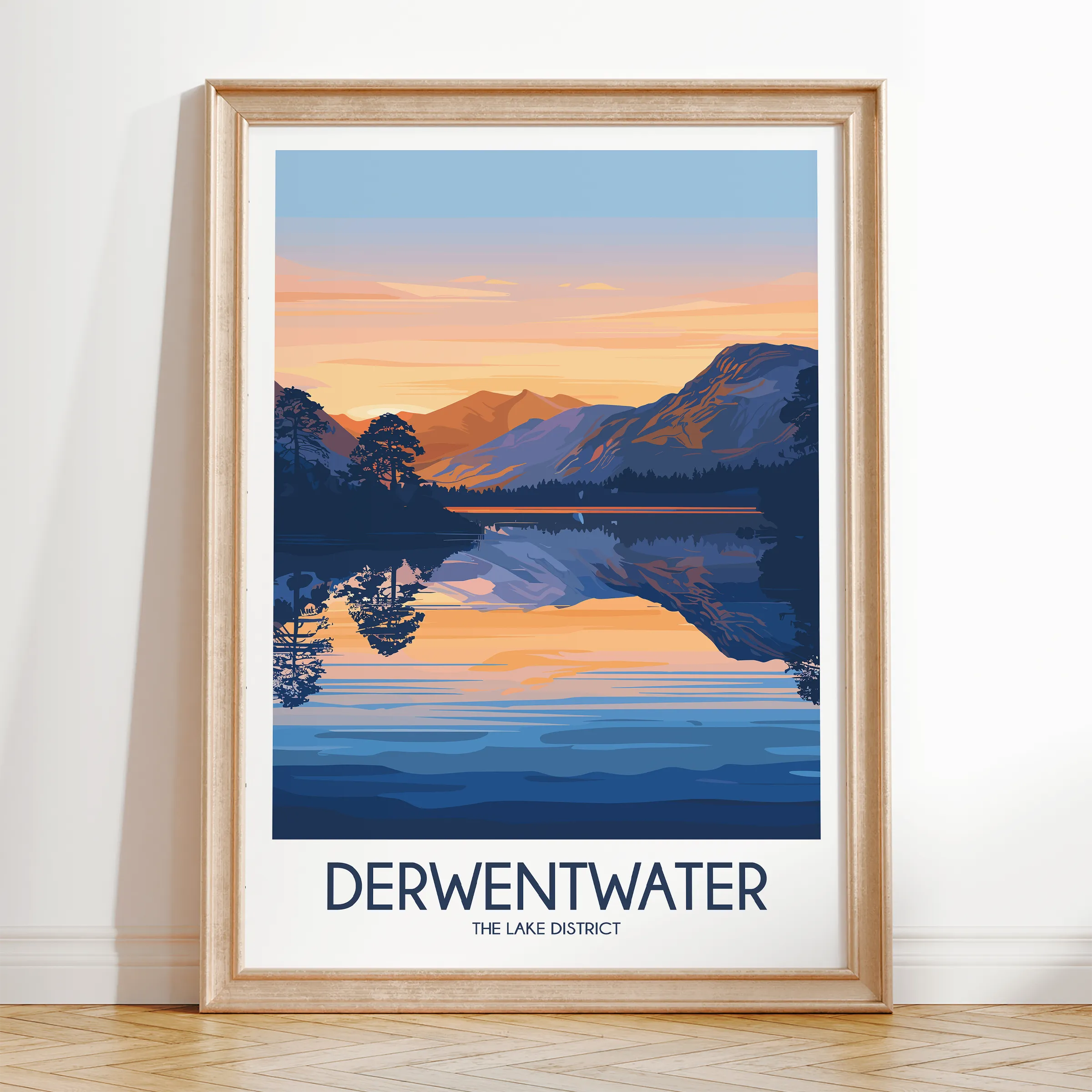 Derwentwater Scenic Landscape Art