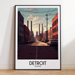 Detroit Souvenir Poster Print