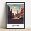 Detroit Travel Memory Gift