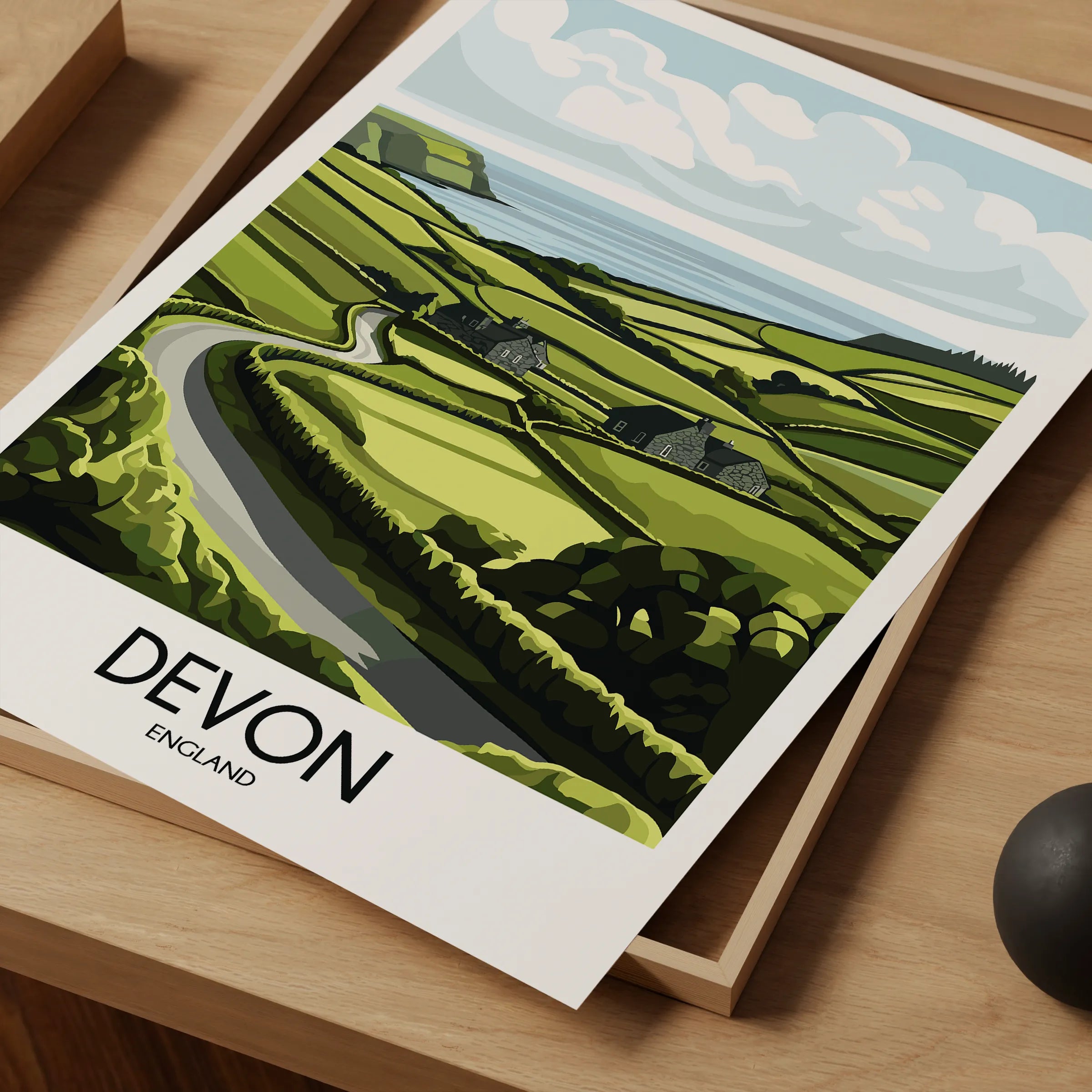 Devon Modern Travel Poster
