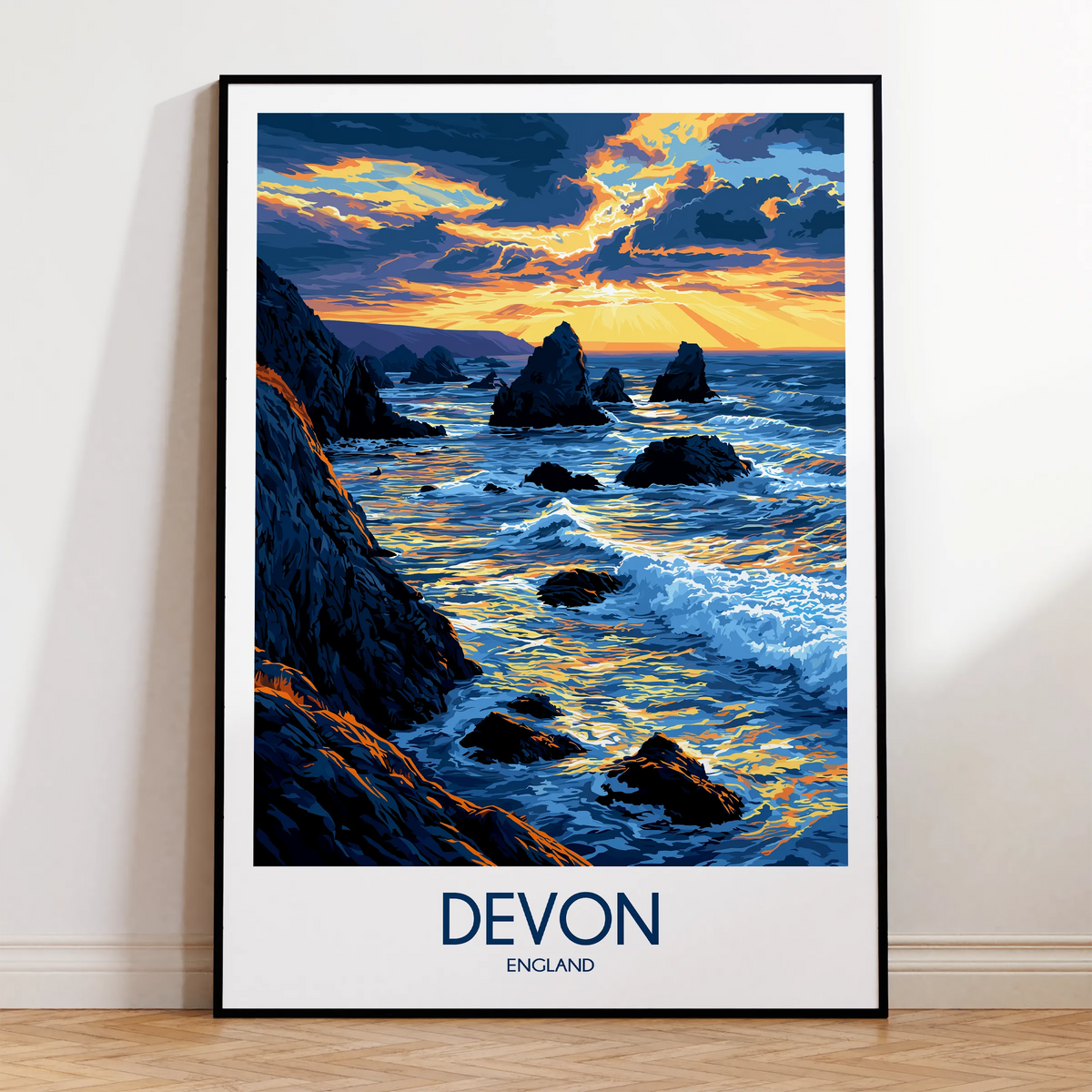 Devon Modern Travel Poster
