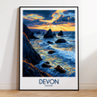 Devon Modern Travel Poster