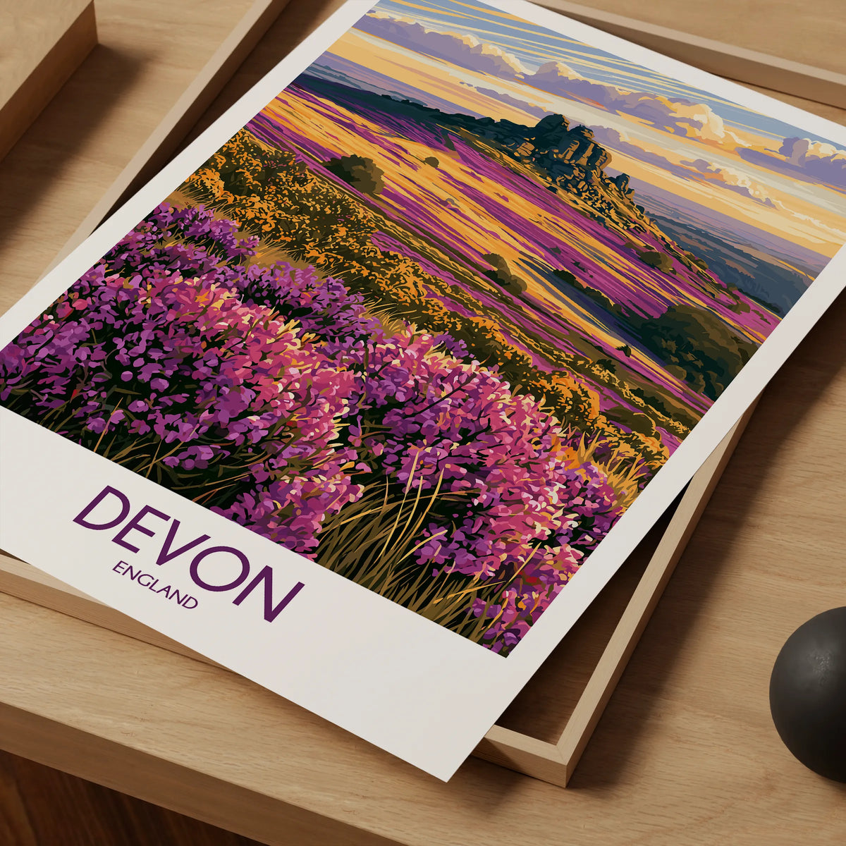 Devon Retro Travel Illustration