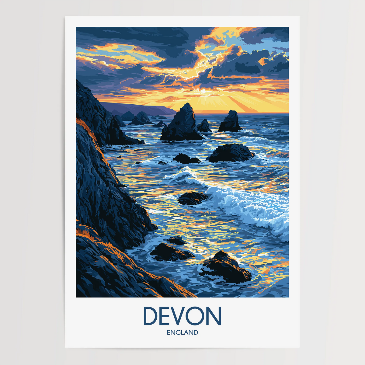 Devon Souvenir Poster Print