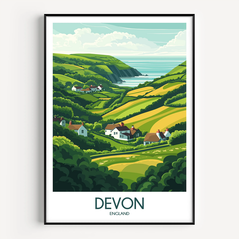 Devon Souvenir Poster Print