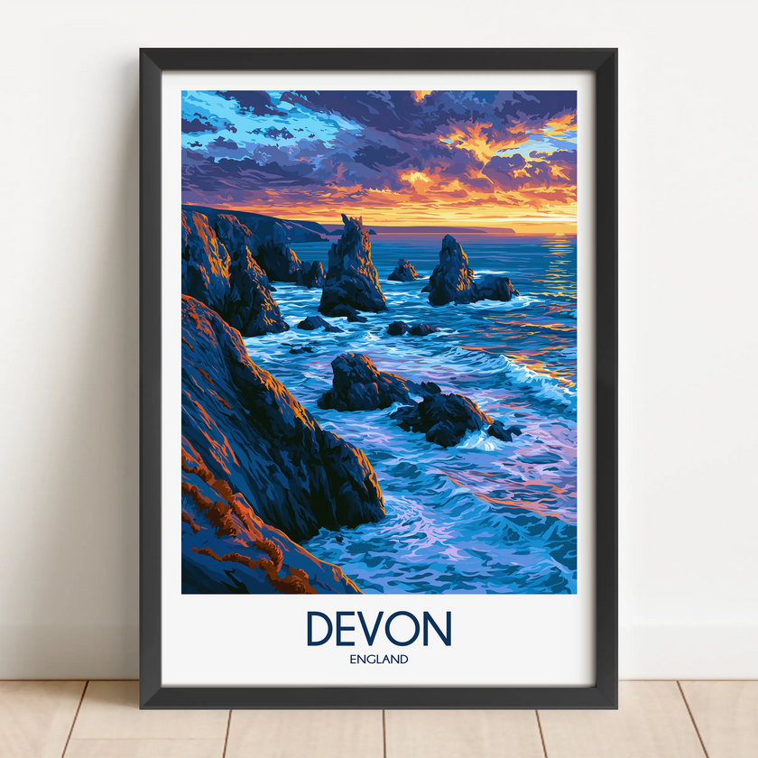 Devon Vintage Style Print