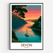 Devon Vintage Style Print