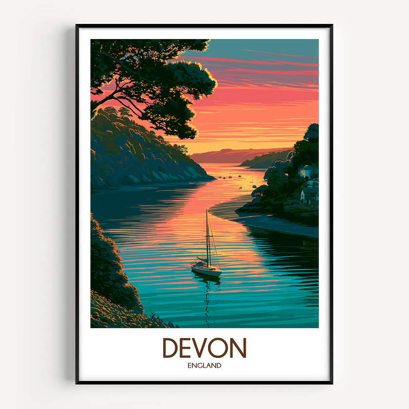 Devon Vintage Style Print