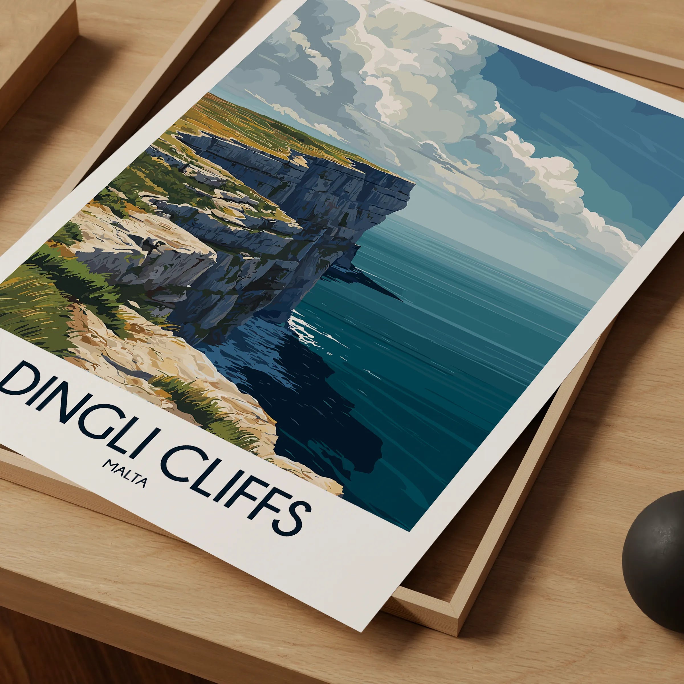 Dingli Cliffs Modern Travel Poster