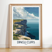 Dingli Cliffs Retro Travel Illustration
